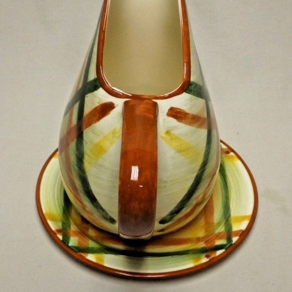 Vernonware Homespun Hand Painted Under Glaze 7 1/2" Salad Plate & 32 oz. Pitcher - Picture 4 of 13